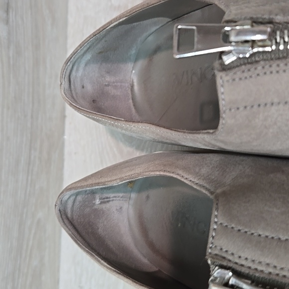 Vince Women Leather Platform Zip front Sneakers shoes sz 8.5M - Picture 4 of 10